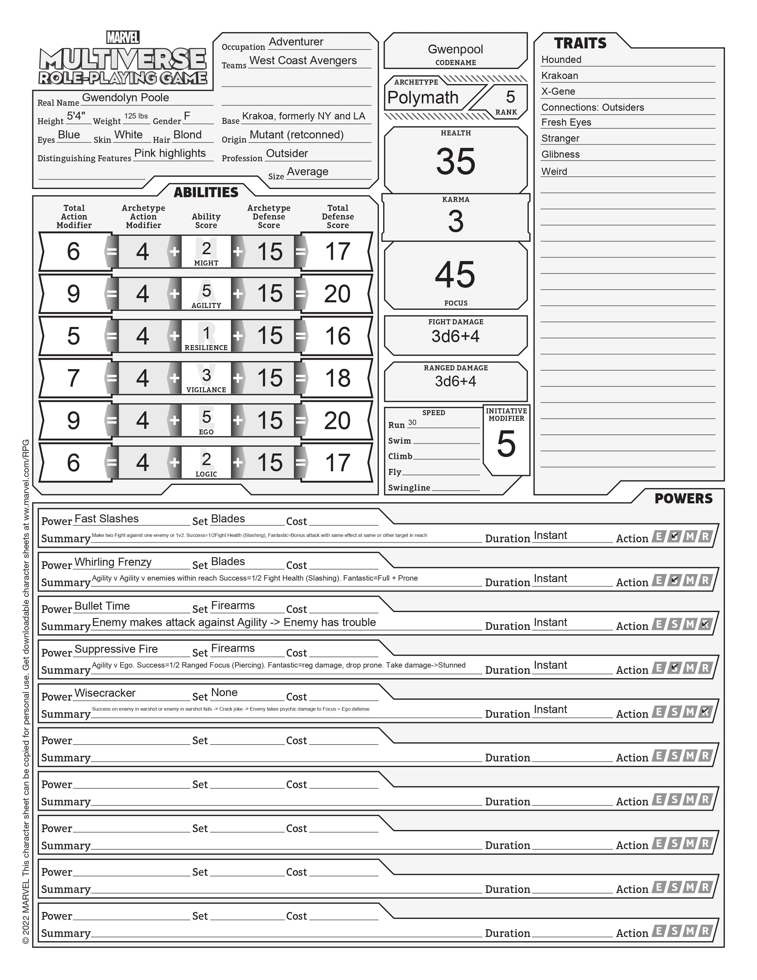 Pré-Venda: Marvel Multiverse Role-Playing Game: Playtest Rulebook